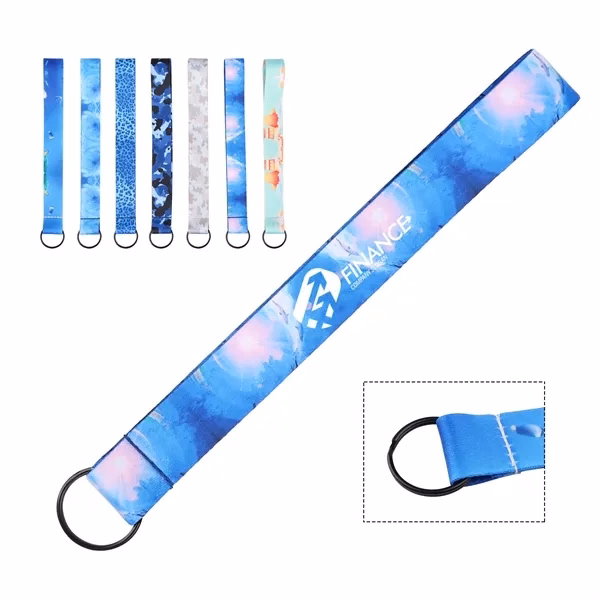 Custom 7.2" Wrist Lanyard with Metal Key Ring — Event ID Credential Badge