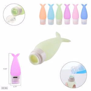 48ml Silicone Fish Tail Travel Bottle With Flip Lid
