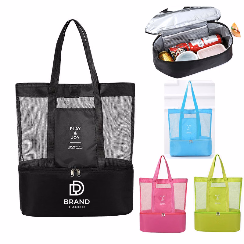 Mesh Picnic Beach Cooler Tote