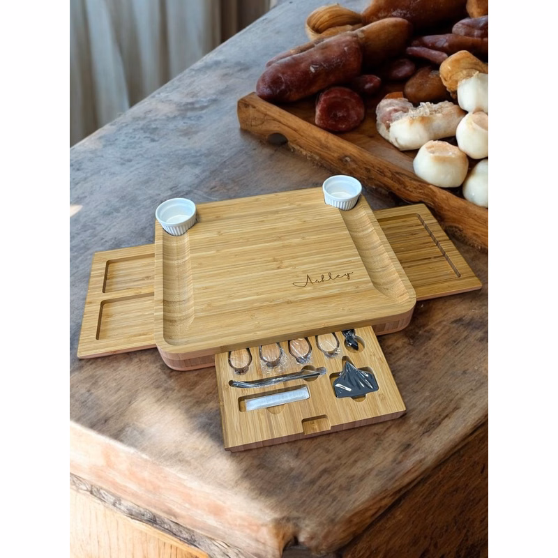 Bamboo Eco Cheese Board Set with Utensils