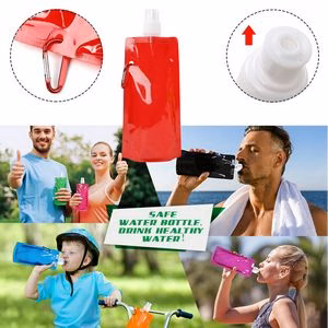 16oz Dual Layer Plastic Bottle With Carabiner