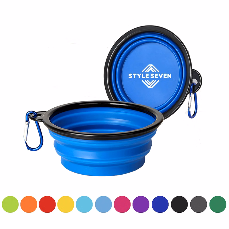 Portable Foldable Dog Dishes for Outdoor Use