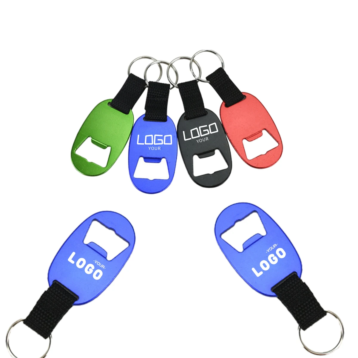Mini Metal Oval Bottle Opener Keychain 1