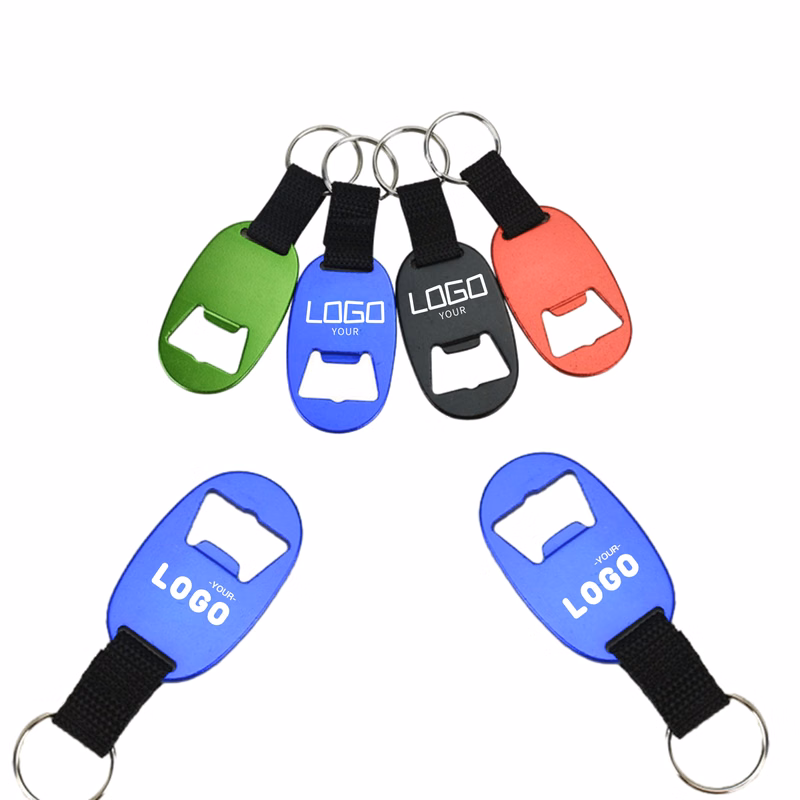 Mini Metal Oval Bottle Opener Keychain
