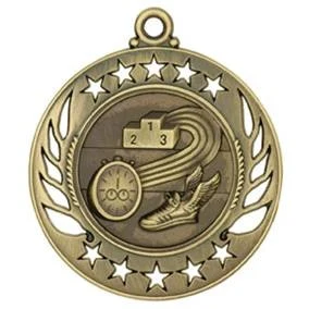 Track Galaxy Medal, 2 1/4" 1