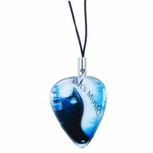 Guitar Pick / Plectrum, Standard Size Pick on Cell Phone Charm
