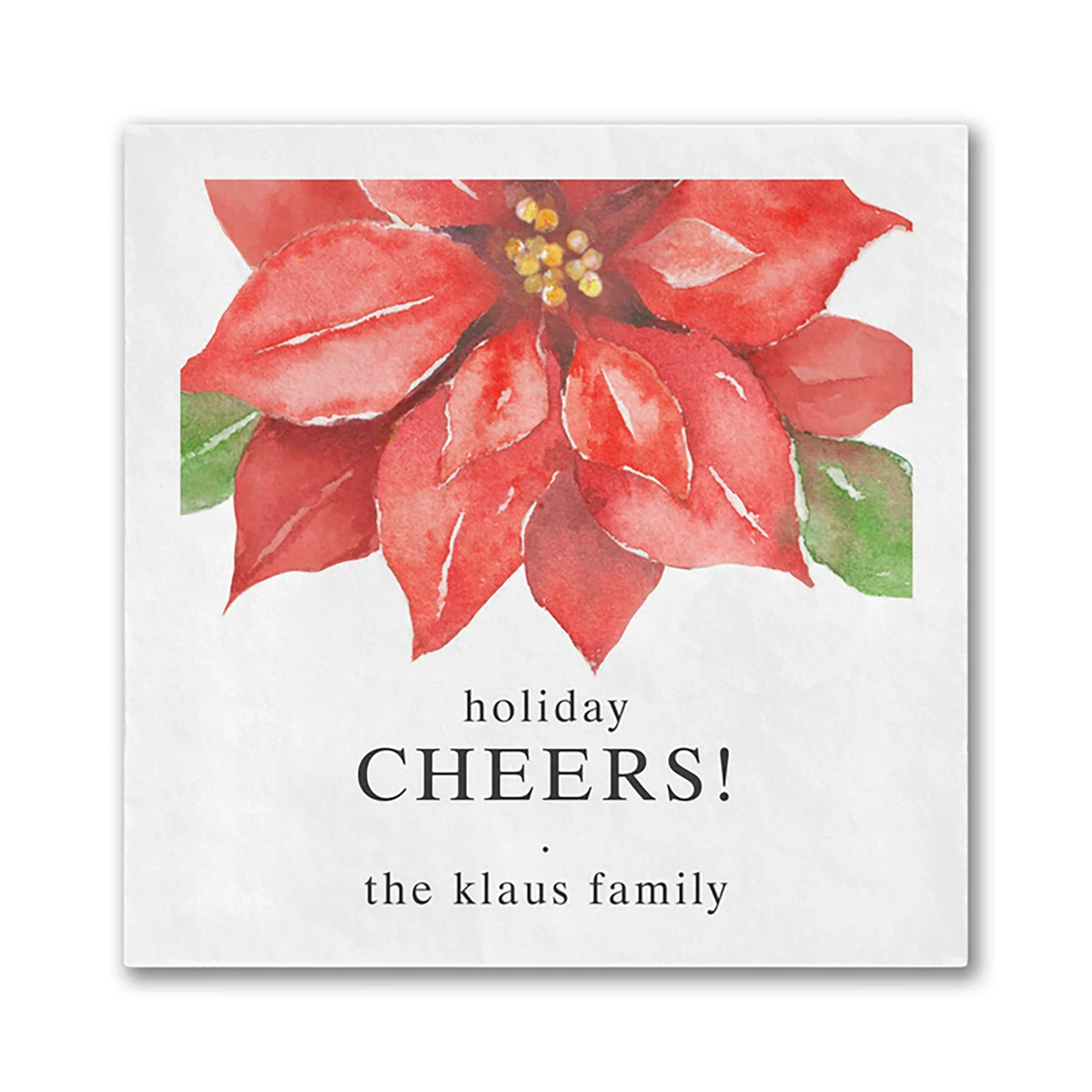 Bright Poinsettia Beverage Ooh La Color Napkin 1