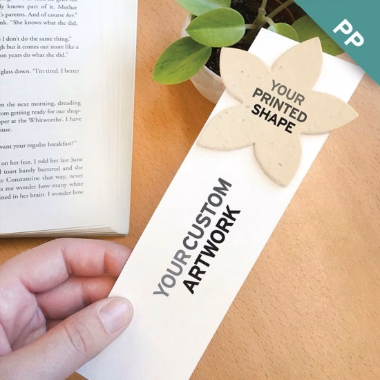Single-Sided Large Eco Bookmark With Printed Shape