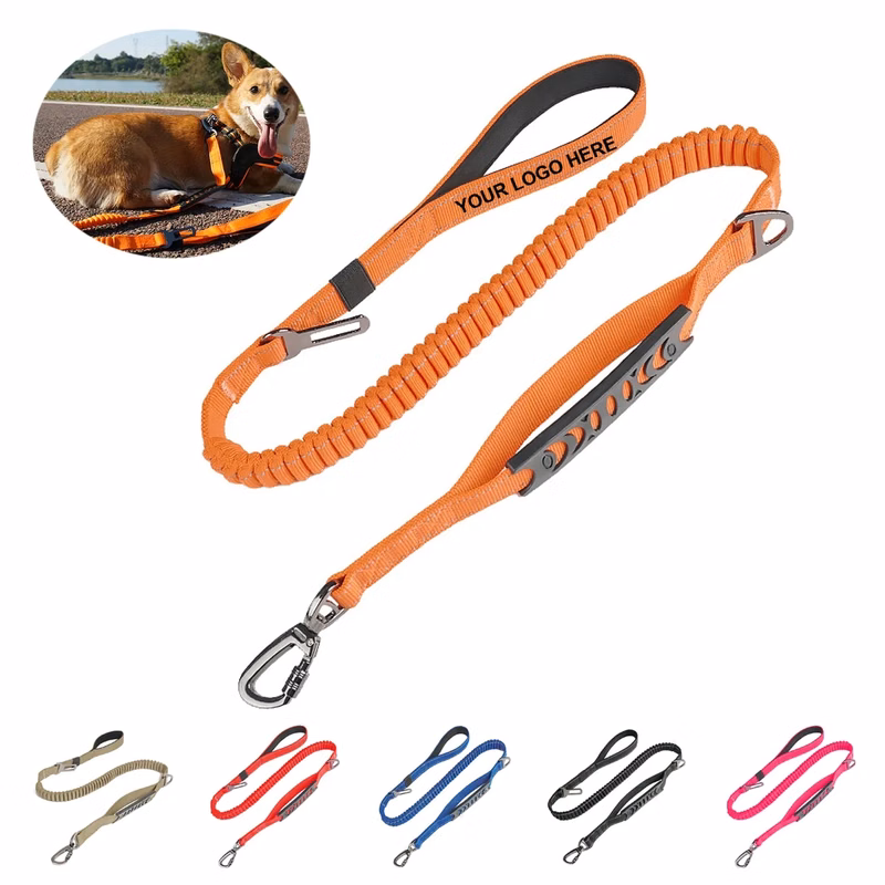 Pet Dog Leash Reflective Double Handles