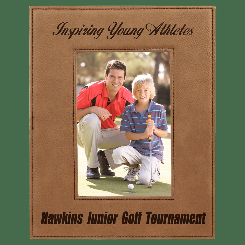 4" x 6" Dark Brown Leatherette Photo Frame