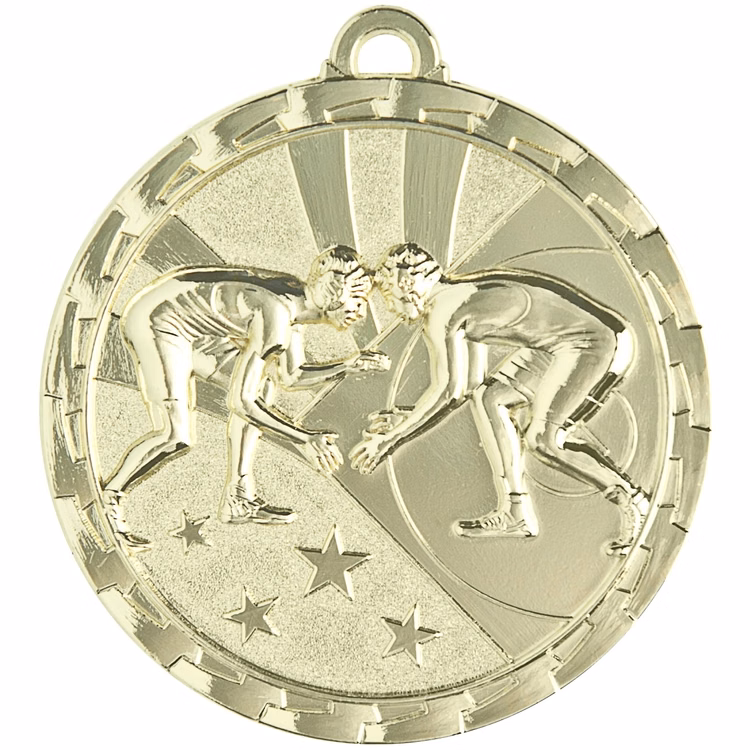 Wrestling Bright Medal, 2"