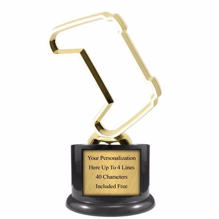 Trophy: 7", 3.5" black round base, Esports Gold