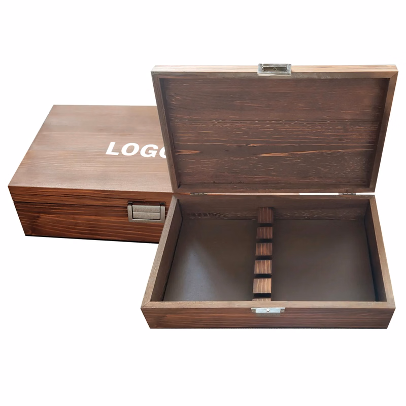 Wood Storage Box For Steak Knifes