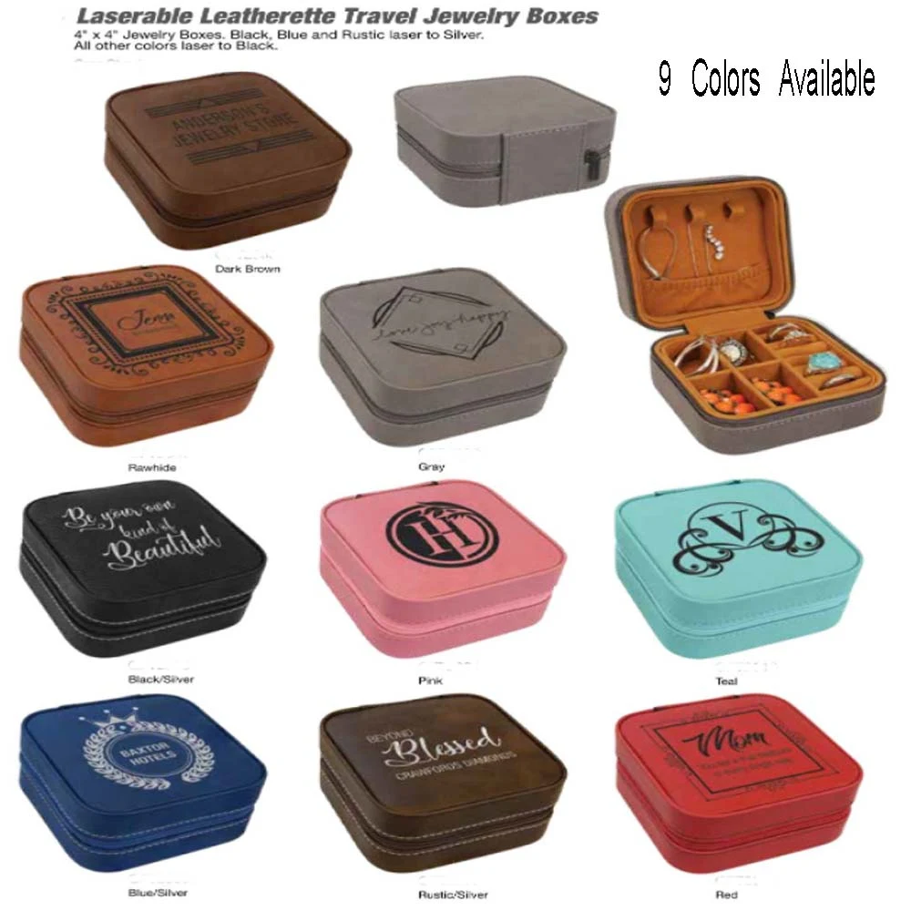 Laserable Leatherette Travel Jewelry Box 1