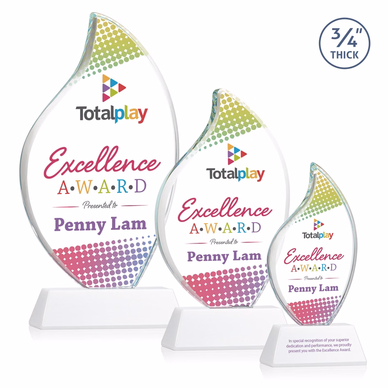 Odessy Flame Vividprint™ Award on Newhaven - White