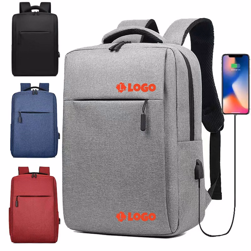MOQ 50pcs Custom Stylish Polyester Business Travel Backpack
