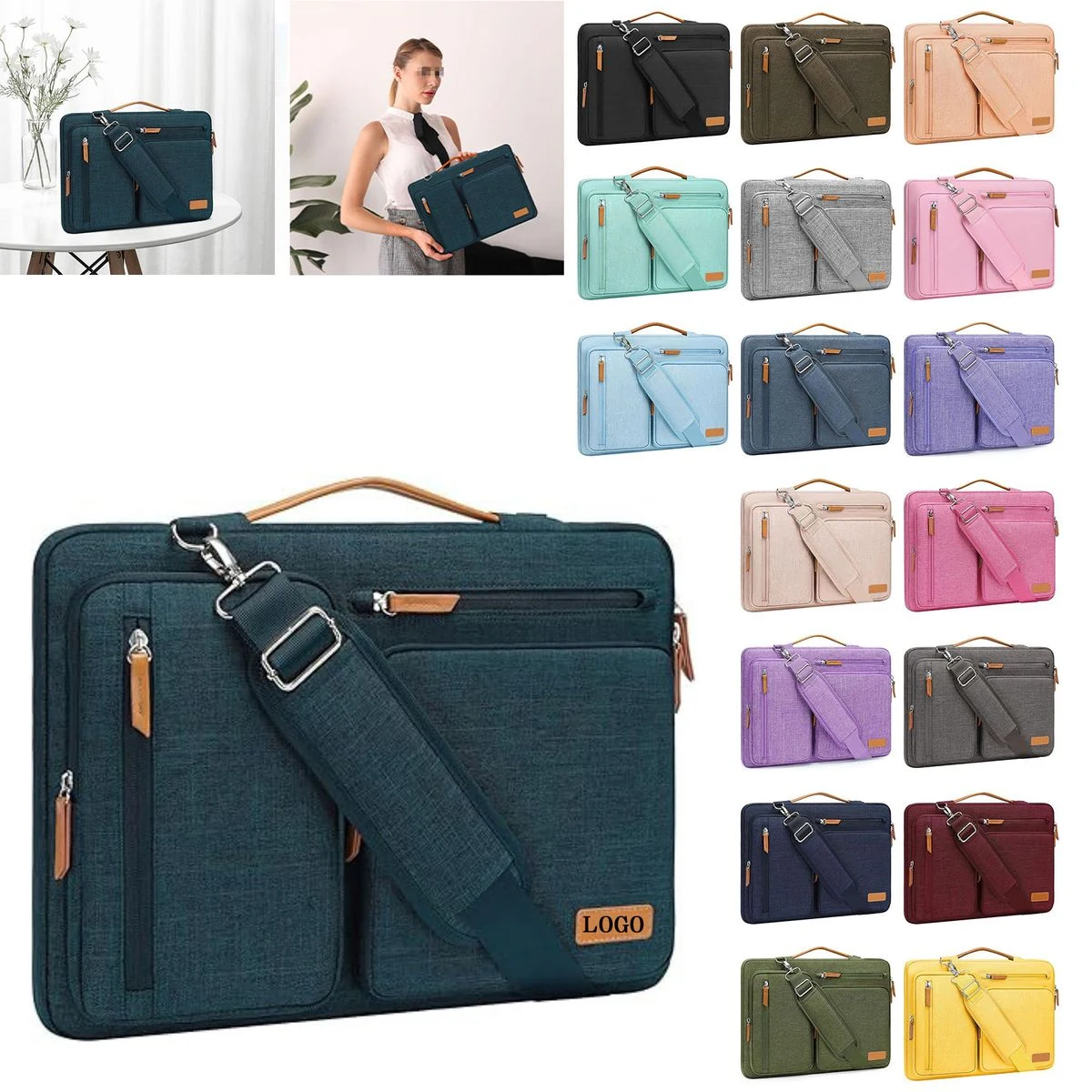 Protective Laptop Shoulder Messenger Bag 1