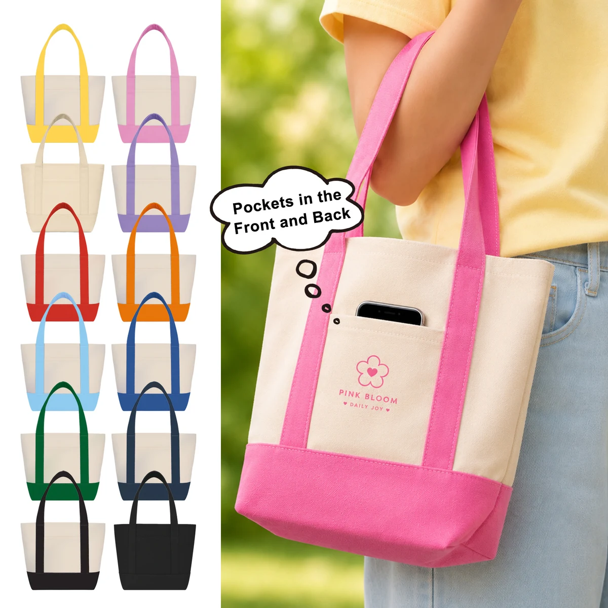 14 oz. Mini Canvas Tote Bag 1