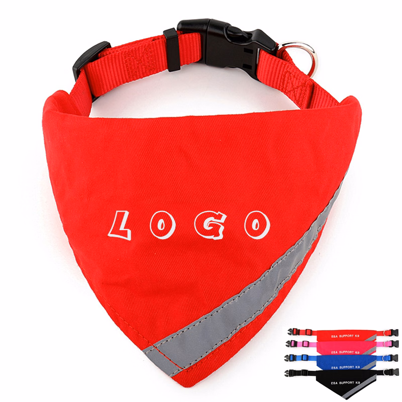 Dog Bandanna W/ Collar and Reflective Strip
