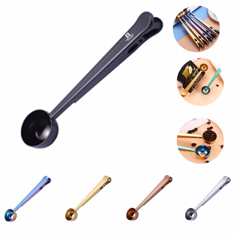 Stainless Steel Coffee Scoop & Bag Sealing Clip