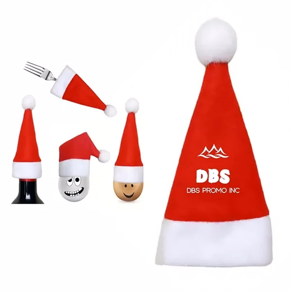 Mini Christmas Wine Bottle Hat Santa Ornaments Decoration