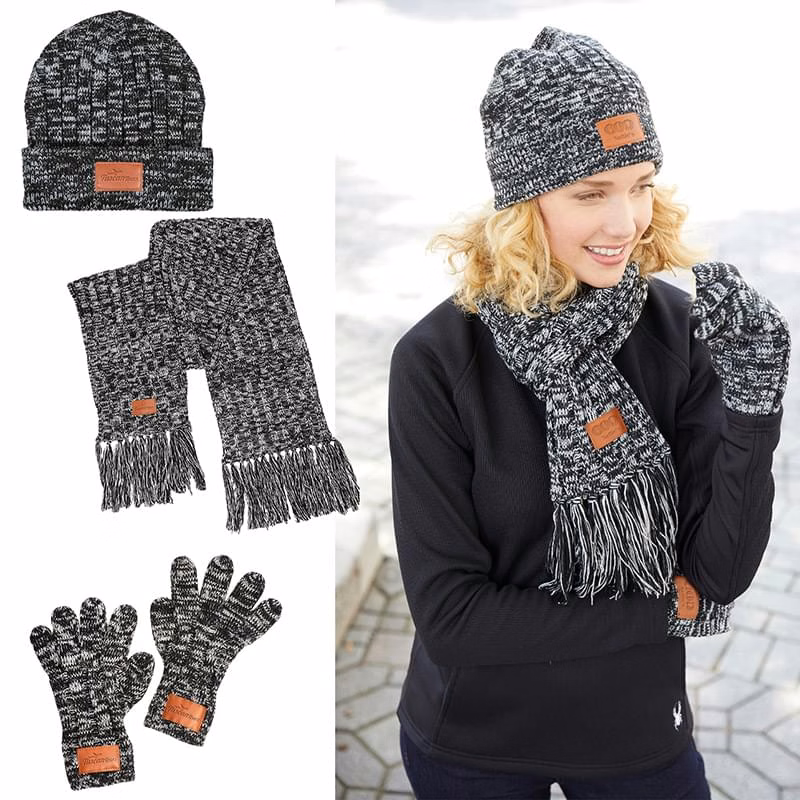 Leeman�? 3-in-1 Heathered Knit Winter Set