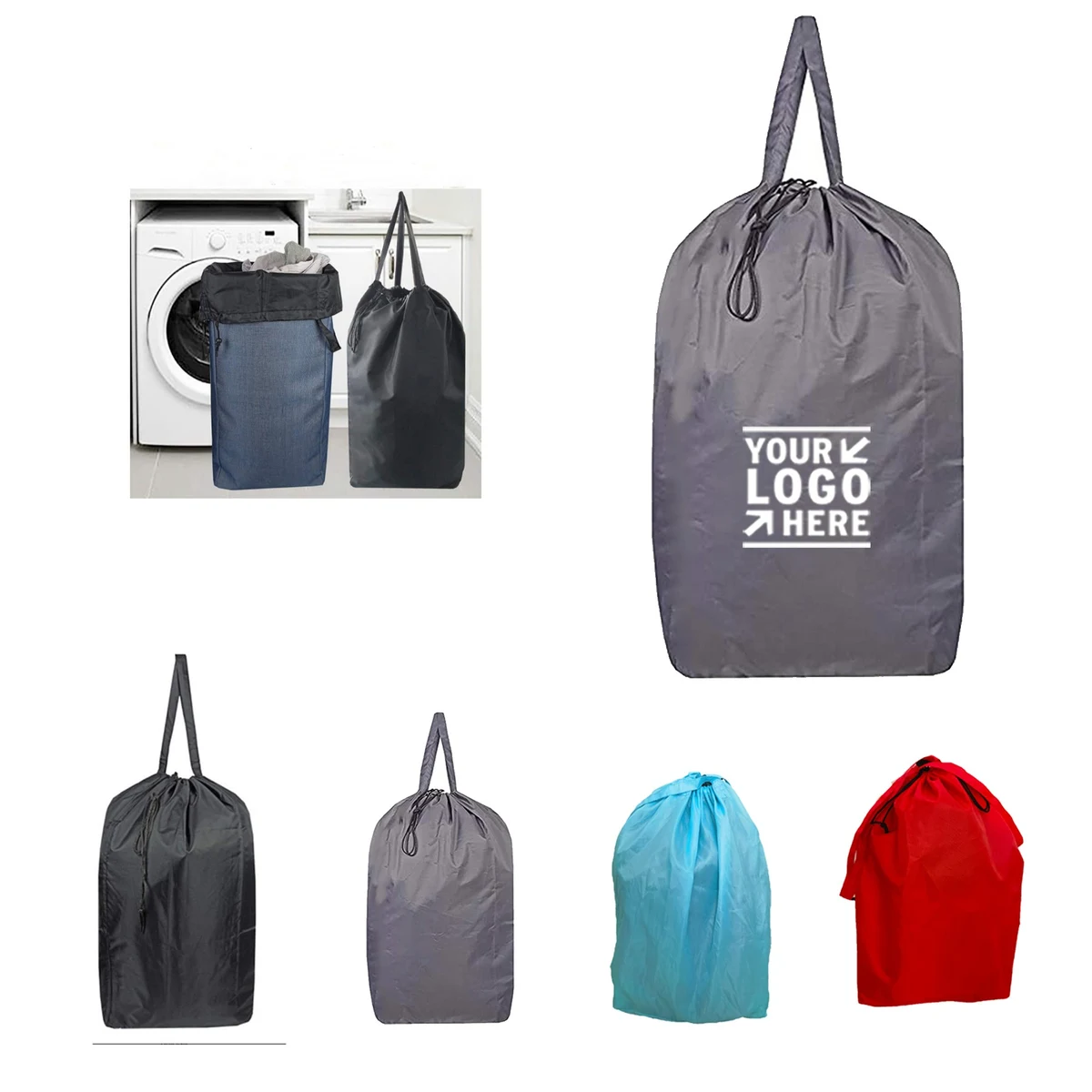 Drawstring Washable Travel Laundry Bag 1