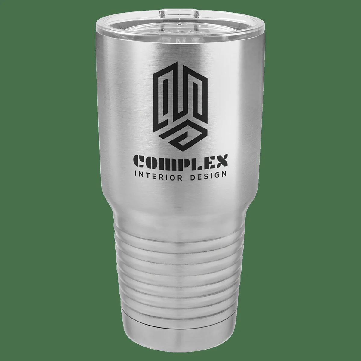 30 Oz. Stainless Steel Vacuum Insulated Ringneck Tumbler With Clear Lid 1