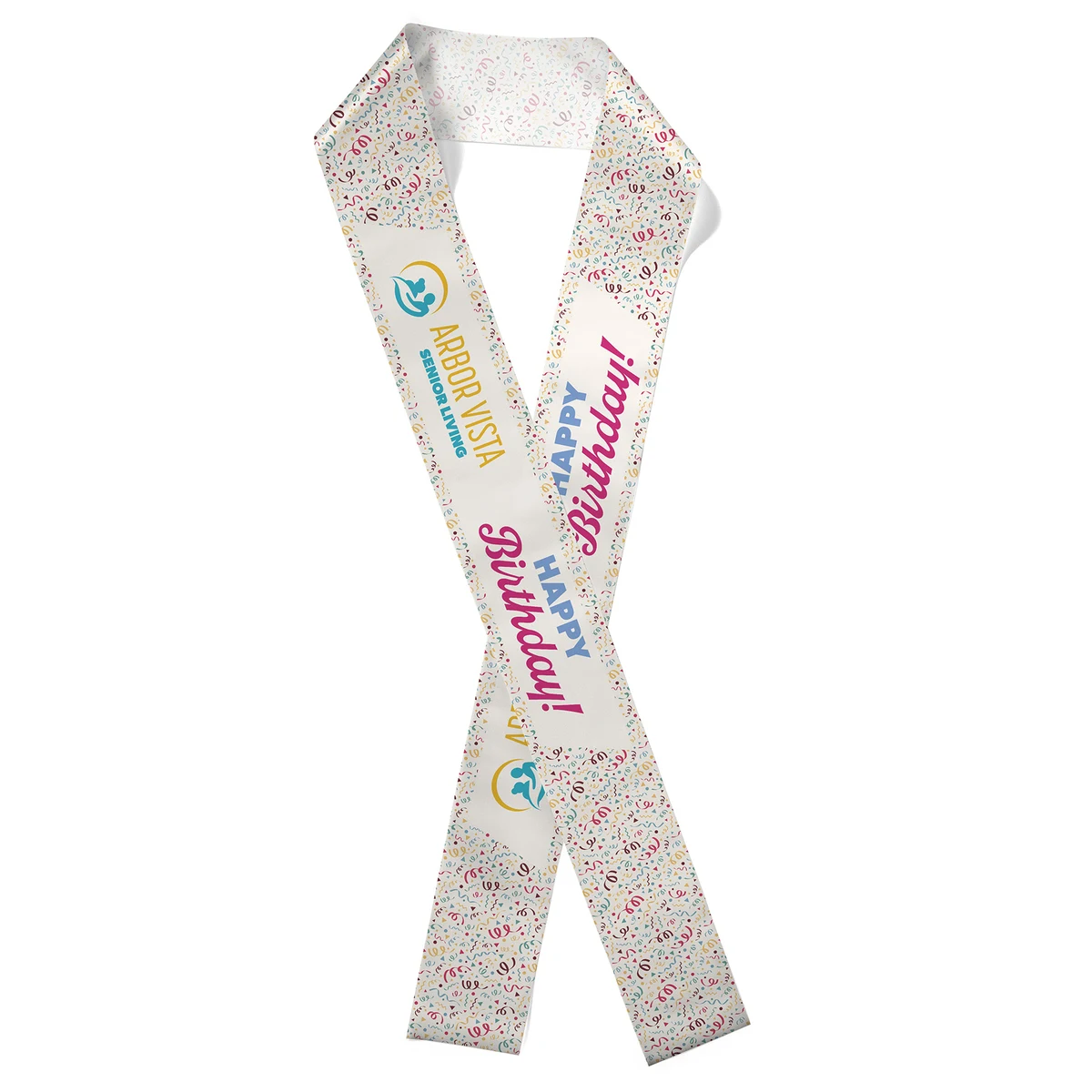 4" Badge Satin Sash - 83" Long - Sublimation 1