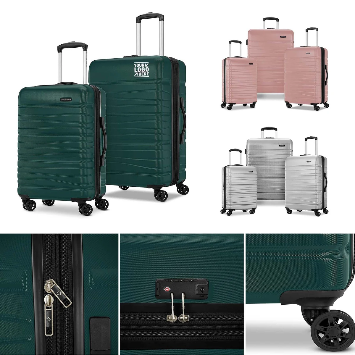 Expandable 2Pcs Hardside Luggage Set with Spinner Wheels 1