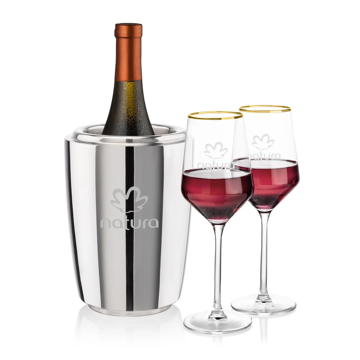 Pescara Wine Cooler & Tucson Gold Rim Wine Set 1
