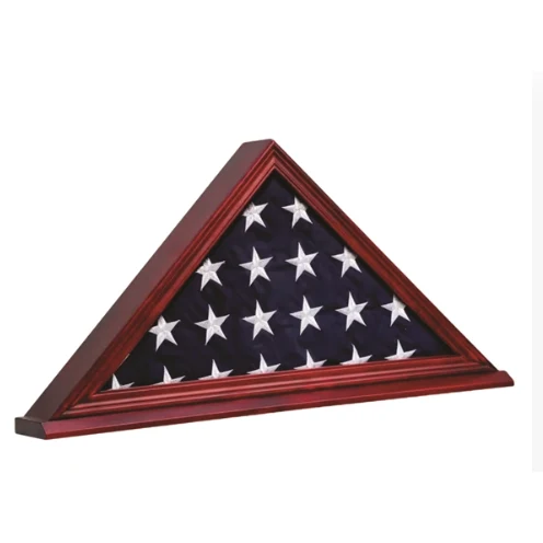 Mahogany Finished Flag Case 1