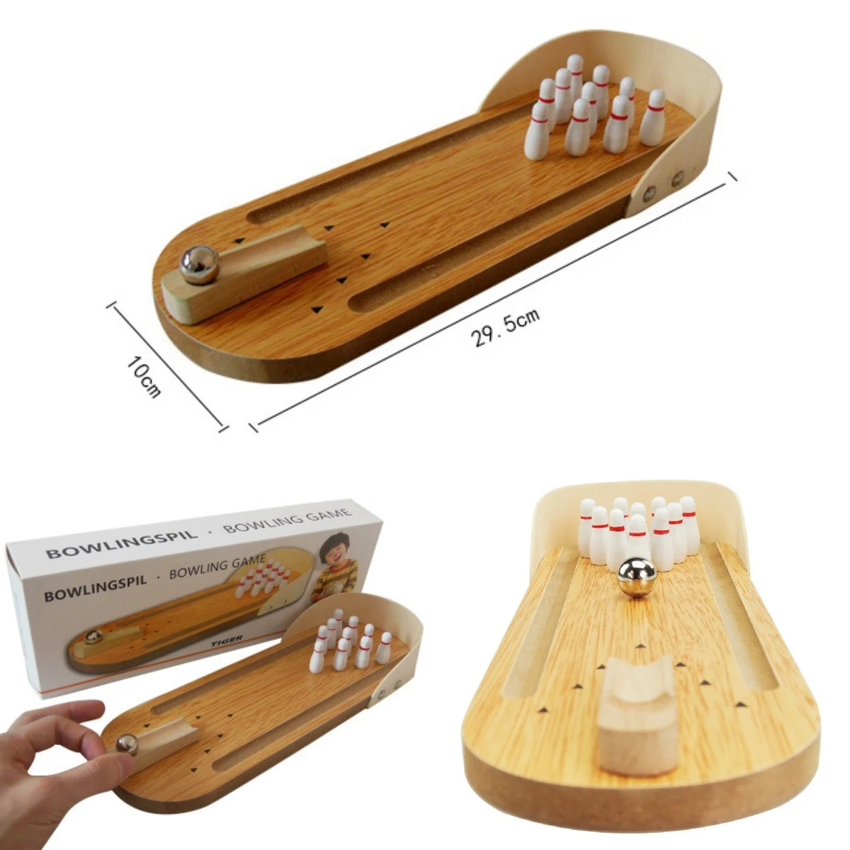 Wooden Desktop Bowling 1