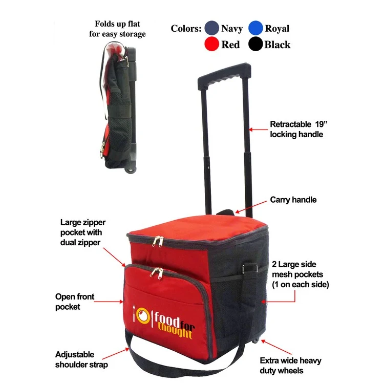 36 CAN COLLAPSIBLE COOLER BAG ON WHEELS CUSTOM OVERSEAS 1
