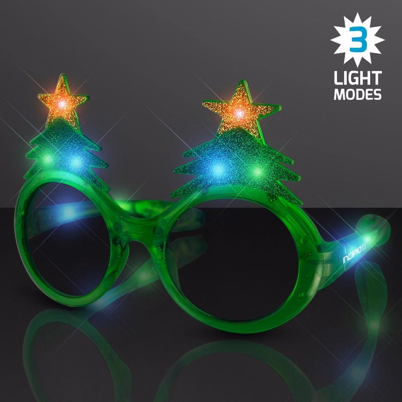 Light Up Christmas Tree Sunglasses