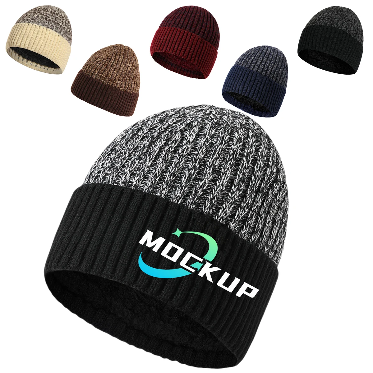 Thick Knit Winter Beanie Hat 1