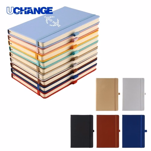 A6 PU Leather Business Journal Notebook with Elastic Closure