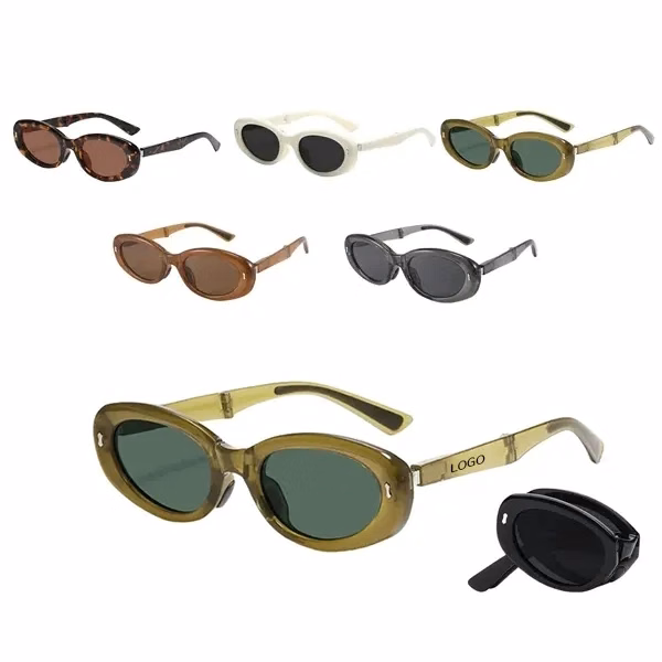 Cat-Eye UV Protection Sunglasses with Foldable Shades