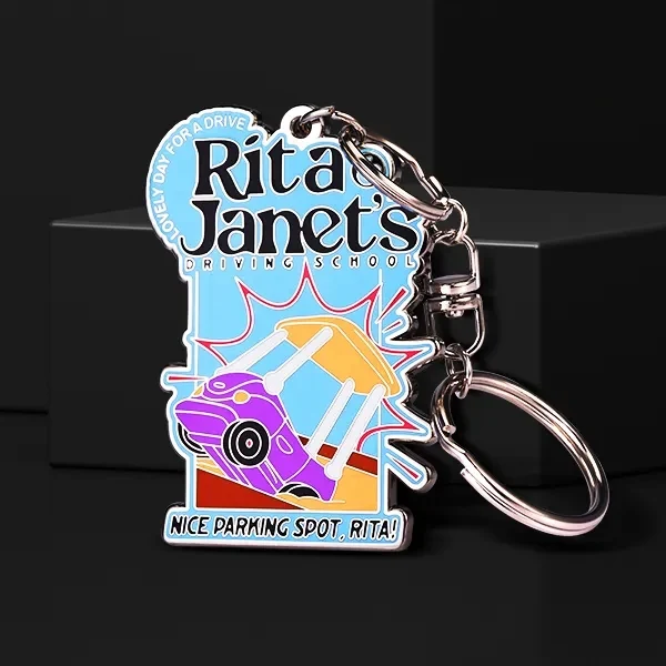 1.75" Hard Enamel Keychain 1
