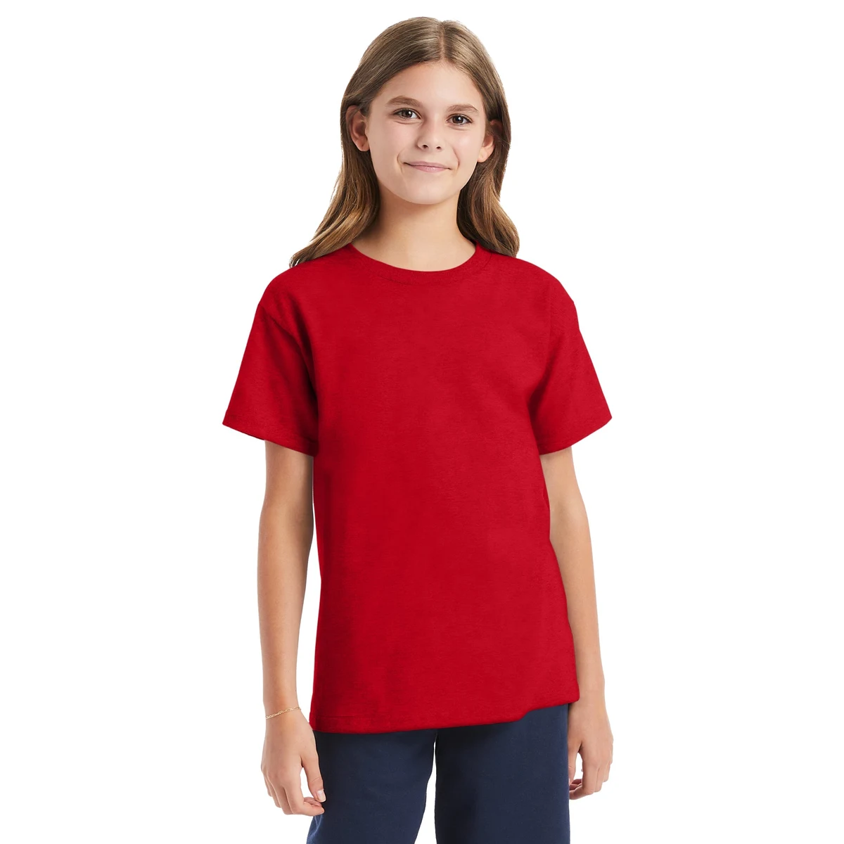 Hanes Essential-T Youth Short Sleeve T 1