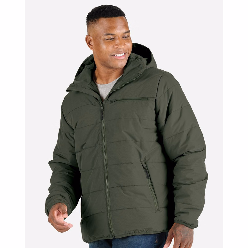 Men's Channel Quilt Ripstop Hooded Jacket - HJ26