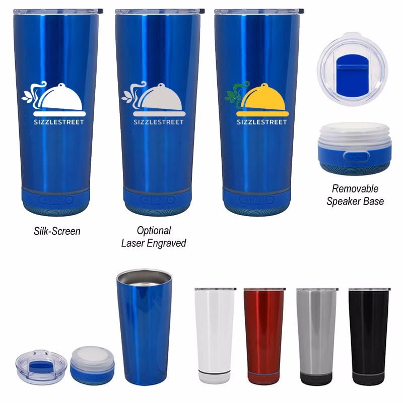 18 Oz. Cadence Stainless Steel Tumbler With Speaker