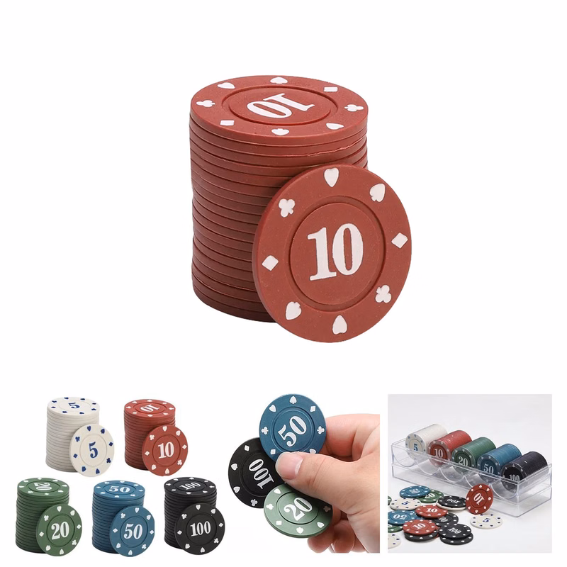 Durable ABS Poker Chips for Casino Game Nights