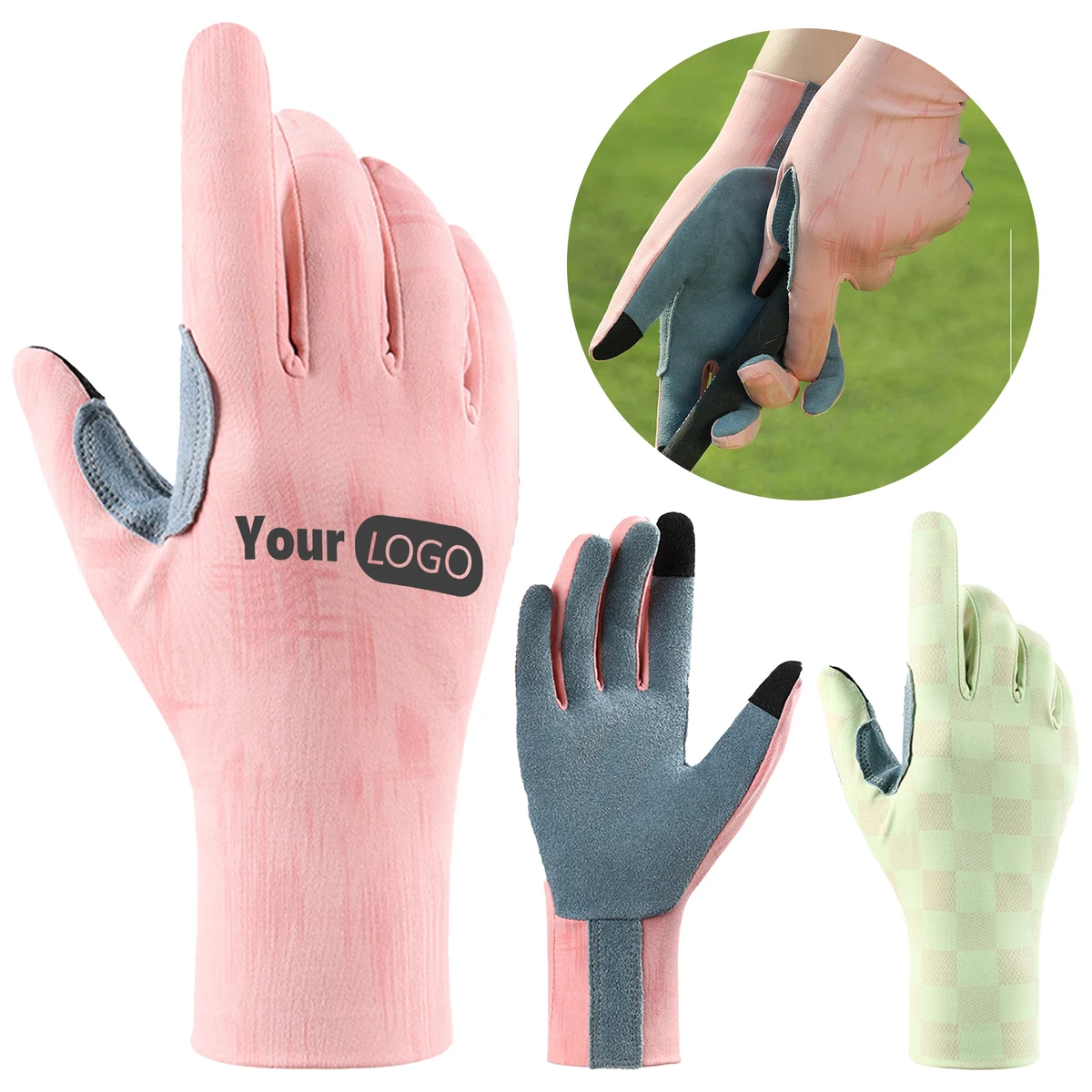 Chinlon Single Anti Slip And Wear-Resistant Golf Practice Gloves 1