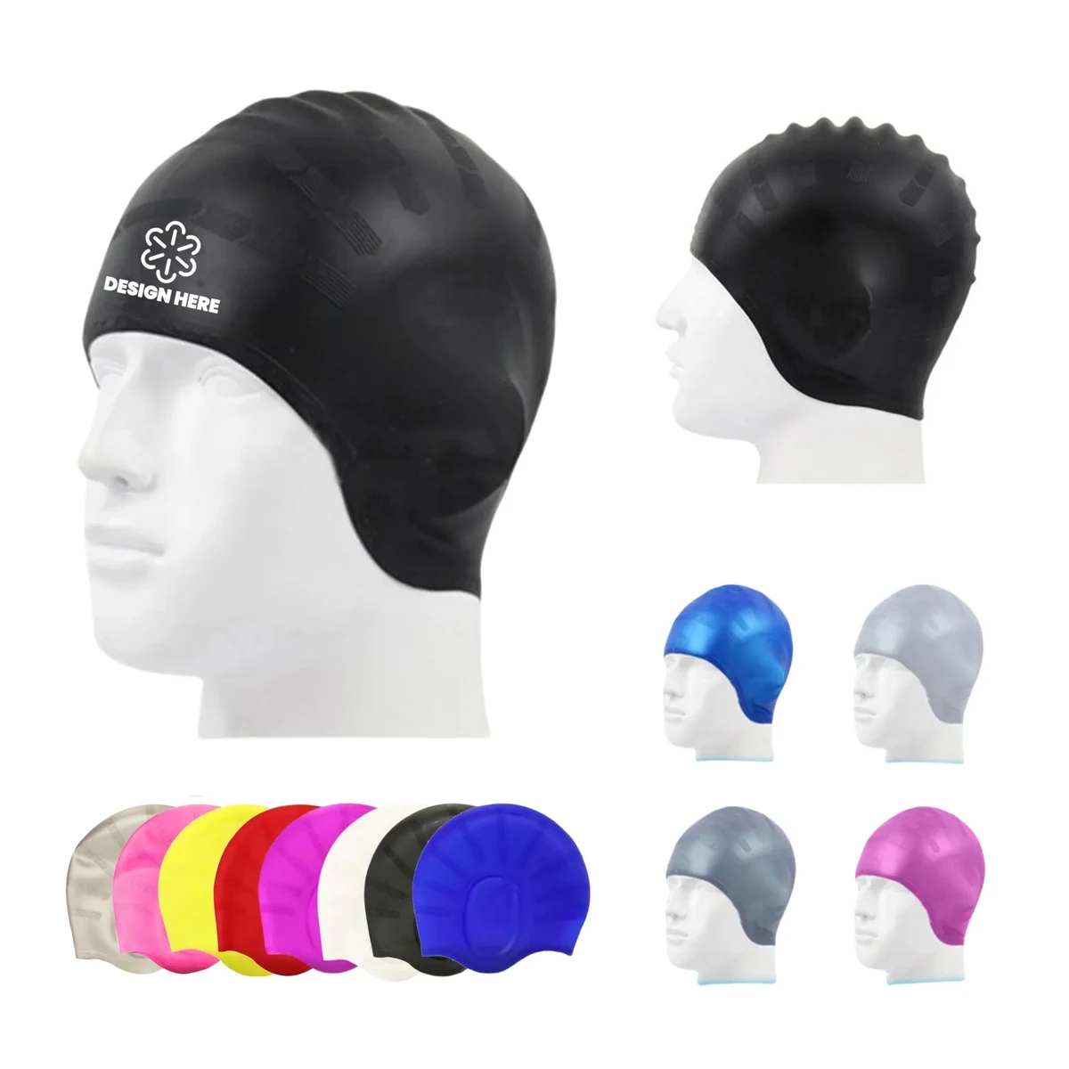 Swim Cap with Ear Covers 1