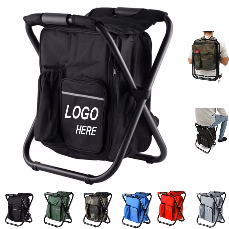 Outdoor Foldable Stool with Cool Bag