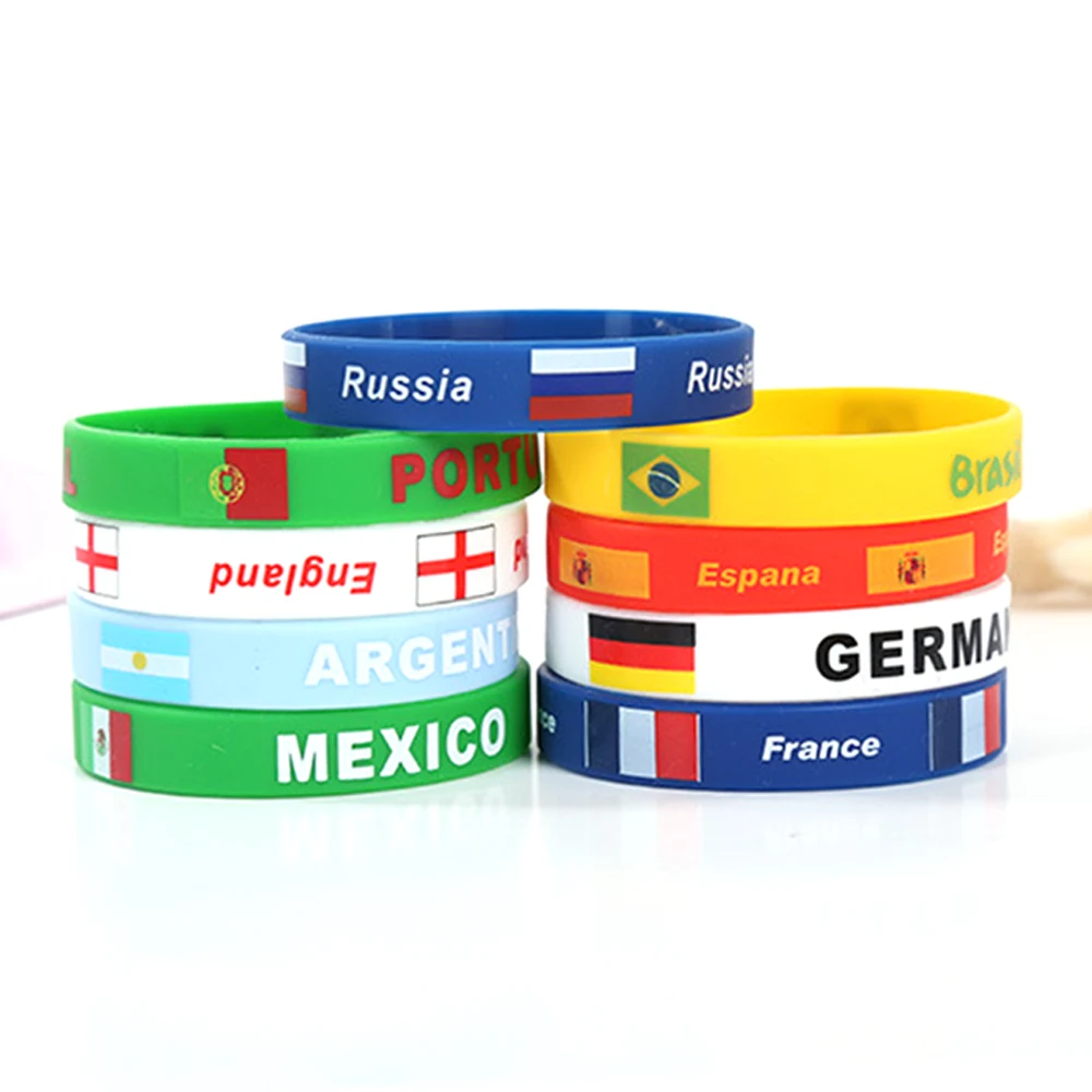 Qatar World Cup National Flag Silicone Wristband 1