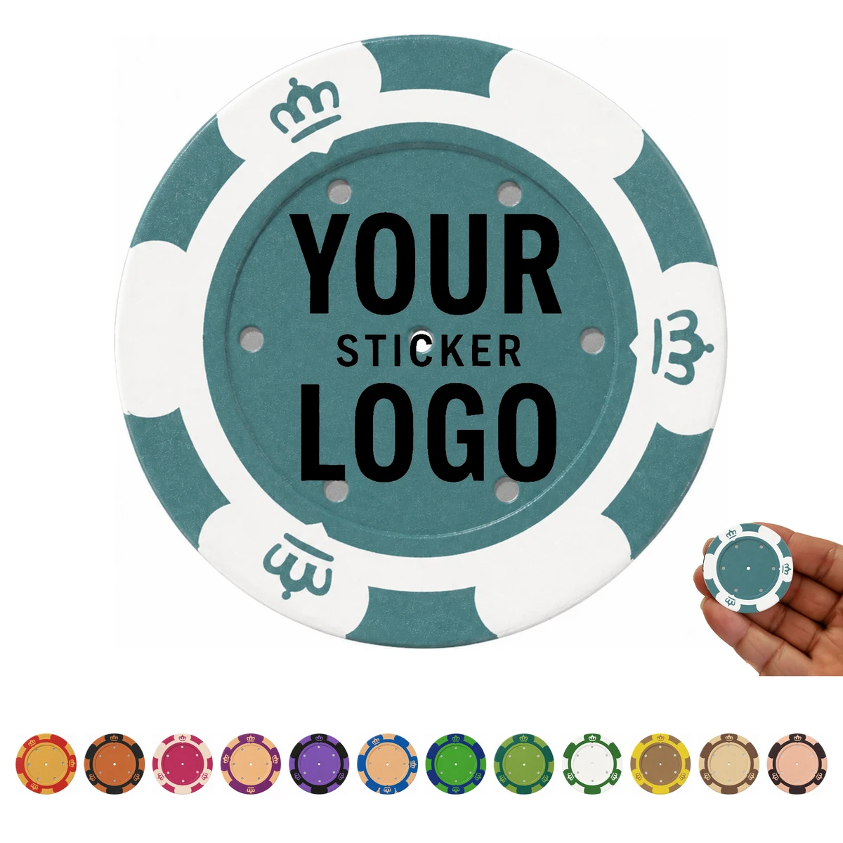 Two Tone Weighted Clay Game Token 1