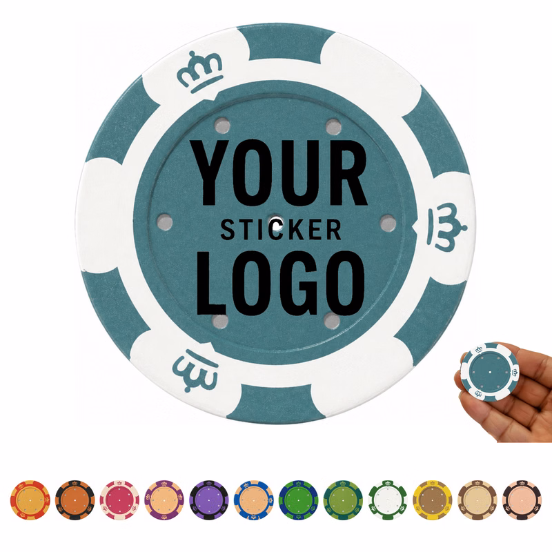 Two Tone Weighted Clay Game Token