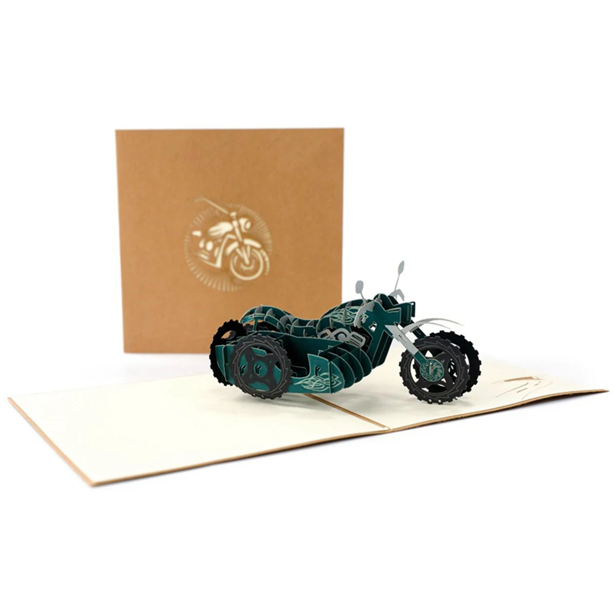 Motorcycle 3D Father's Day Pop Up Card 1